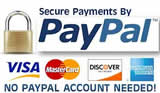Easy payments with Paypal, no account needed!